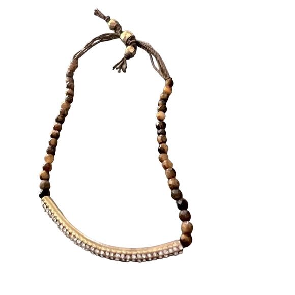 Stella & Dot Jewelry - Stella & Dot Tigers Eye Beaded Adjustable Bracelet